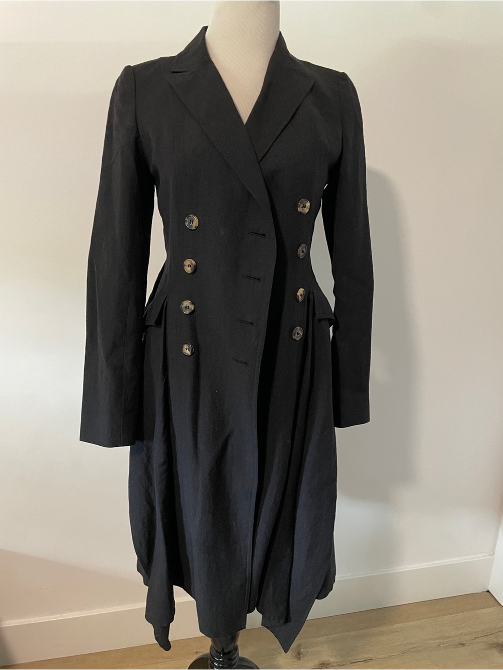 AllSaints Black Interior Brand Label with Script Logo